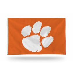 Rico Clemson Flag 0.125 in. H X 3 ft. W X 5 ft. L