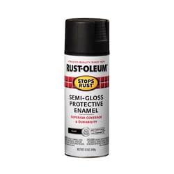 Rust-Oleum Stops Rust Semi-Gloss Black Spray Paint 12 oz