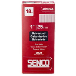 Senco 1 in. L X 18 Ga. Straight Strip Galvanized Brad Nails 5000 pk