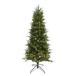 Holiday Bright Lights 1-2 Tree 7 ft. Full LED 350 ct Hudson Fraser Fir Color Changing Christmas Tree