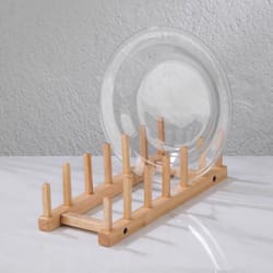 Tripar 6 in. Wood Plate Stand