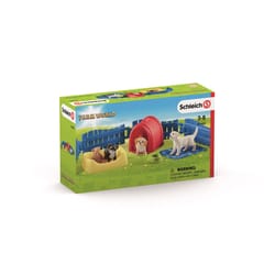 Schleich Farm World Puppy Pen Toy Multicolored 13 pc