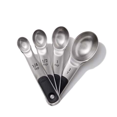 1pc Plastic Measuring Spoon Set With Stainless Steel Handles