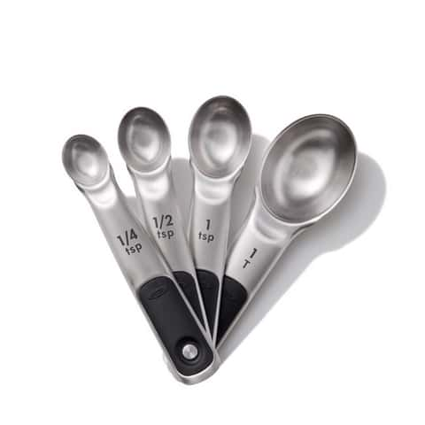 5 OXO Good Grips Measuring Spoons Black 1 T ~ 1/2 T ~ 1/2 tsp ~1/4 tsp ~  1/8 tsp