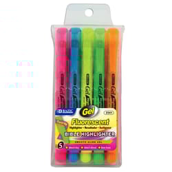 Bazic Products Neon Color Assorted Bullet Tip Highlighter 5 pk