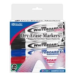 Bazic Products Low Odor Assorted Color Dry Erase Markers 12 pk