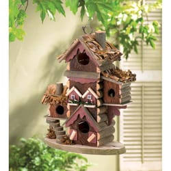 Songbird Valley Tree Bark 12.5 in. H X 5.5 in. W X 10.5 in. L Wood Bird House