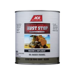 Ace Rust Stop Indoor / Outdoor Gloss Ford Gray Oil-Based Enamel Rust Preventative Paint 1 qt