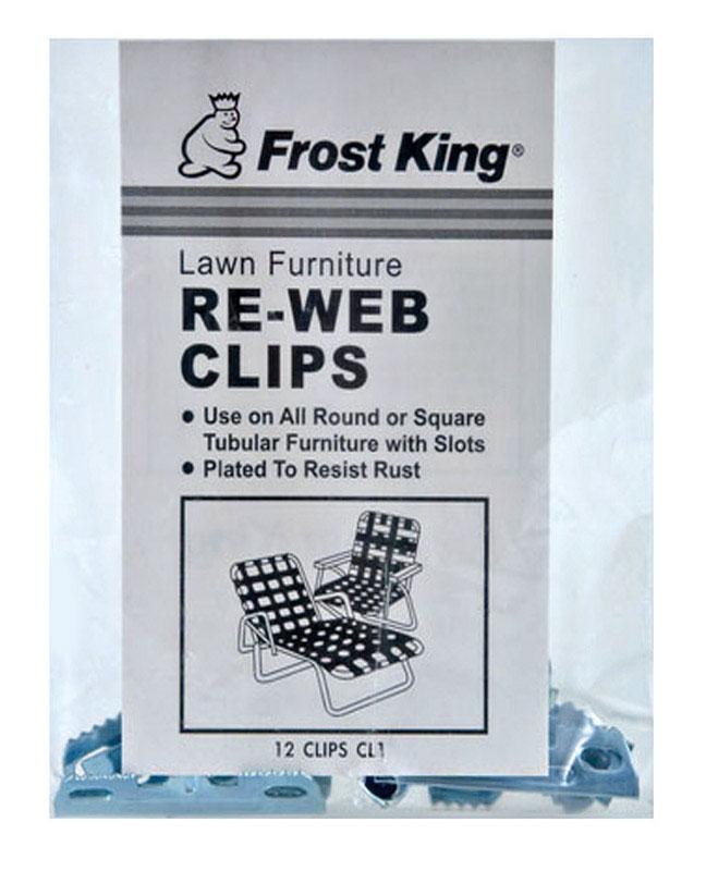 Frost King ZP1 Screws & Clips For Furniture Re-Webbing – 20 Pieces, Rust & Fade Resistant, Silver