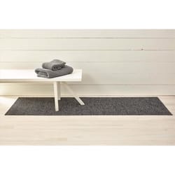 Chilewich 24 in. W X 72 in. L Charcoal/Gray Heathered PVC Vinyl Rug