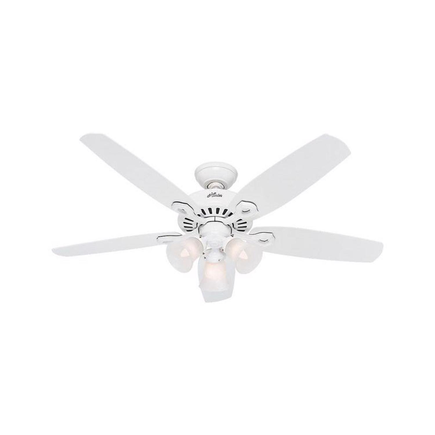 Photos - Fan Hunter Builder Plus 52 in. Snow White White LED Indoor Ceiling  53236 