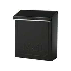 Architectural Mailboxes Townhouse Classic Galvanized Steel Wall Mount Black Mailbox