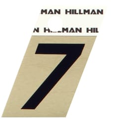 HILLMAN 1.5 in. Reflective Black Aluminum Self-Adhesive Number 7 1 pc