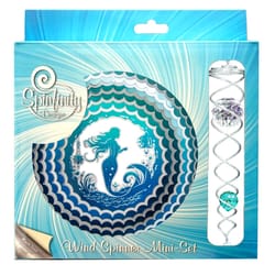 Spinfinity Designs Multi-color Stainless Steel 6.5 in. Mermaid Mini Set Outdoor Spinner