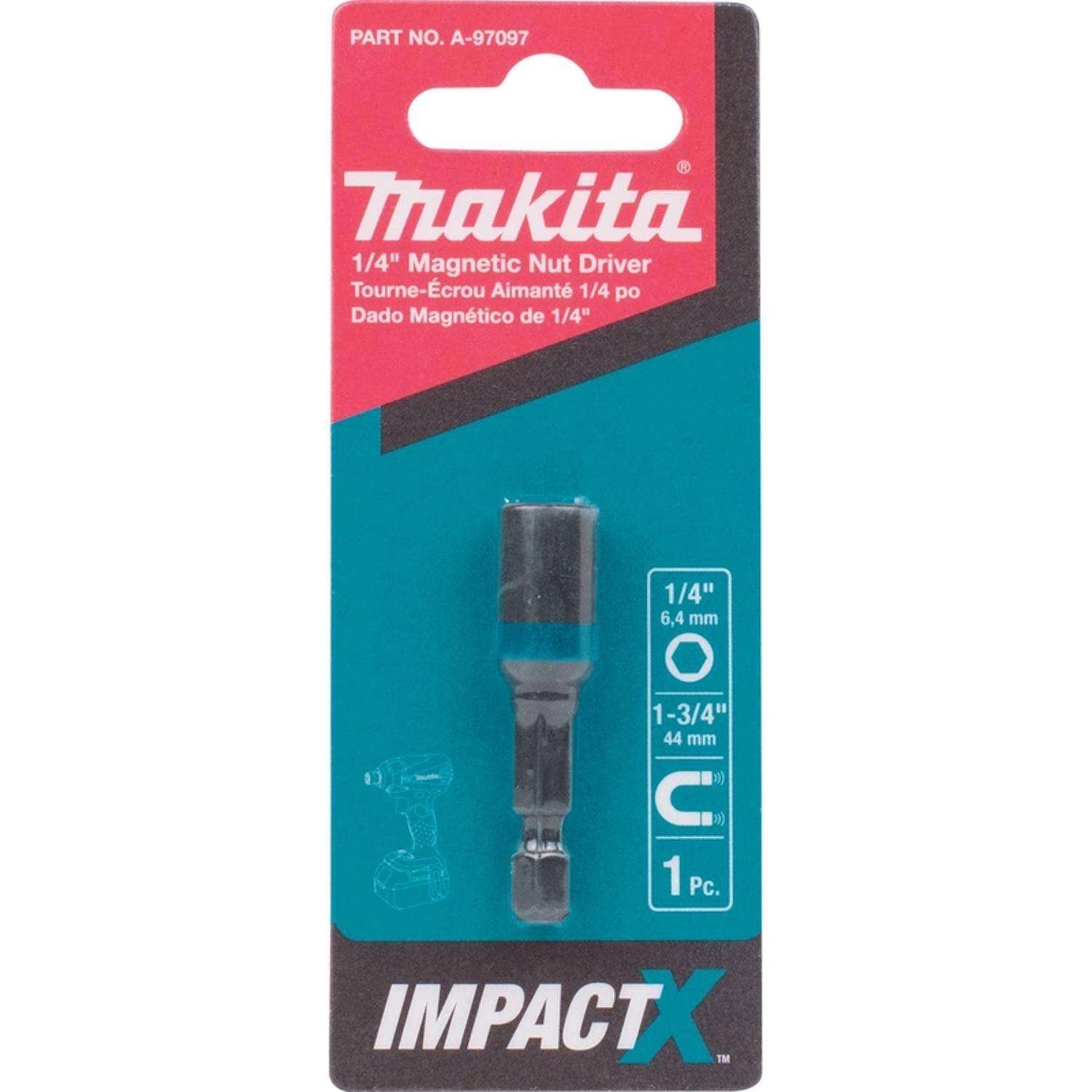 Makita ImpactX Hex 1/4 in. X 13/4 in. L Nut Driver S2 Tool