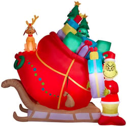 Gemmy Grinch and Max Sleigh 155 in. Inflatable