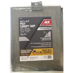 Ace 10 ft. W X 16 ft. L Heavy Duty Polyethylene Canopy Tarp Silver