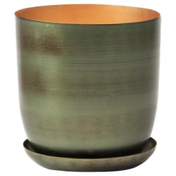 Chive Joe 5 in. D Metal Flower Pot Fern and Brown