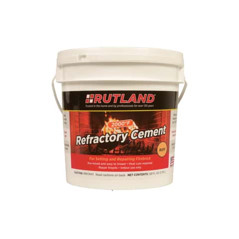 Fireplace Maintenance Products Rutland Refractory Cement Pre Mix 64 oz Buff FCP610
