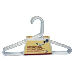 Homz Smart Solutions White Plastic Clothes Hanger (10-Pack)