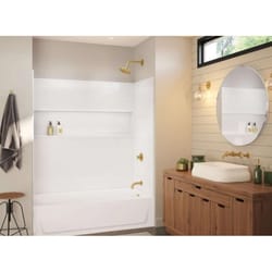 Bootz 60 in. H X 30 in. W X 60 in. L White Bathtub Surround