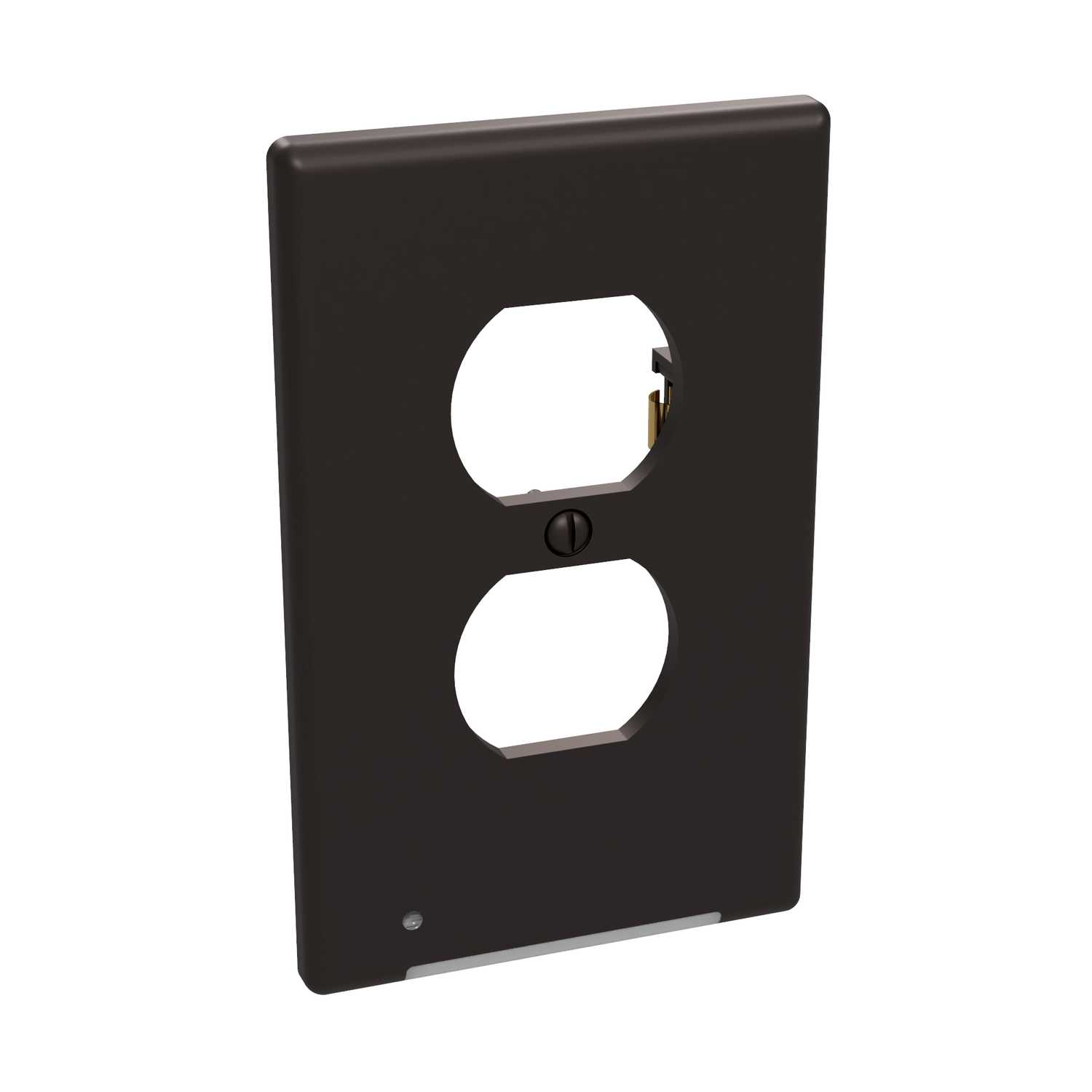 Westek LUMICOVER Aged Bronze 1 gang Plastic Duplex Outlet Classic Nightlight Wall Plate 1 each