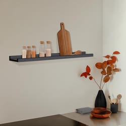 Dolle Border 1.25 in. H X 23.6 in. W X 3.5 in. D Black Particle Board Decorative Wall Shelf