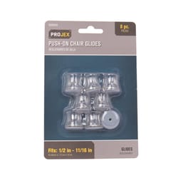 Projex Gray 1 in. Push-On Polymer Chair Glide 8 pk