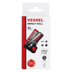 Vessel Impact Ball Assorted 1-3/16 in. L Torsion Bit Set Alloy Steel 11 pc