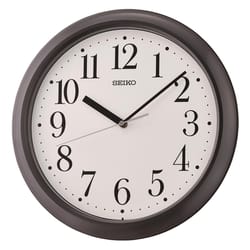 Seiko 12.8 in. L X 12.8 in. W Indoor Classic Analog Wall Clock Glass/Plastic Black