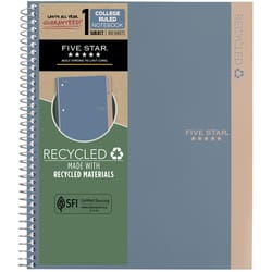Five Star Recycled 9.75 in. W X 11 in. L College Ruled Spiral Notebook