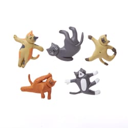 Kikkerland Assorted PVC Cat Yoga Magnet