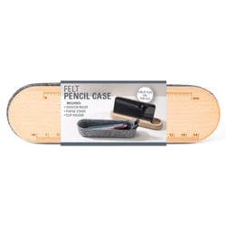 Kikkerland 8 in. H X 2 in. W X 2 in. D Pencil Case Gray