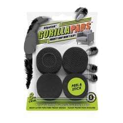 Slipstick GorillaGlides Rubber Self Adhesive Protective Pad Black Round 1-1/2 in. W X 1-1/2 in. L 8