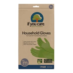 If You Care Green Rubber Medium Latex Household Gloves