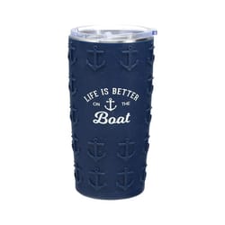 Pavilion We People 20 oz Navy BPA Free Life is Better on the Boat Travel Tumbler