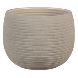 Scheurich Linara 9.25 in. D Ceramic Flower Pot Taupe