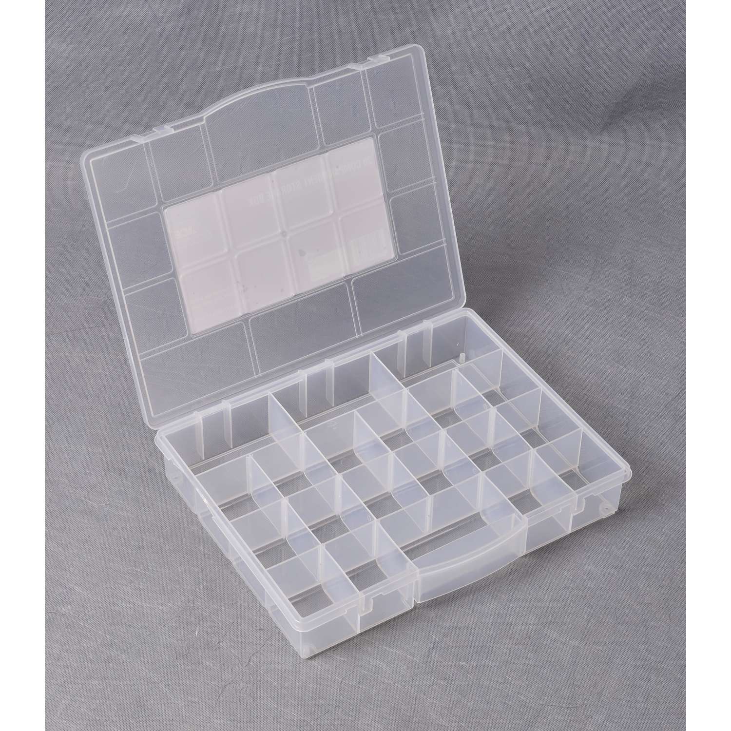 Clear Transparent Bead Accessory Storage Organizer with 20 Small Plast