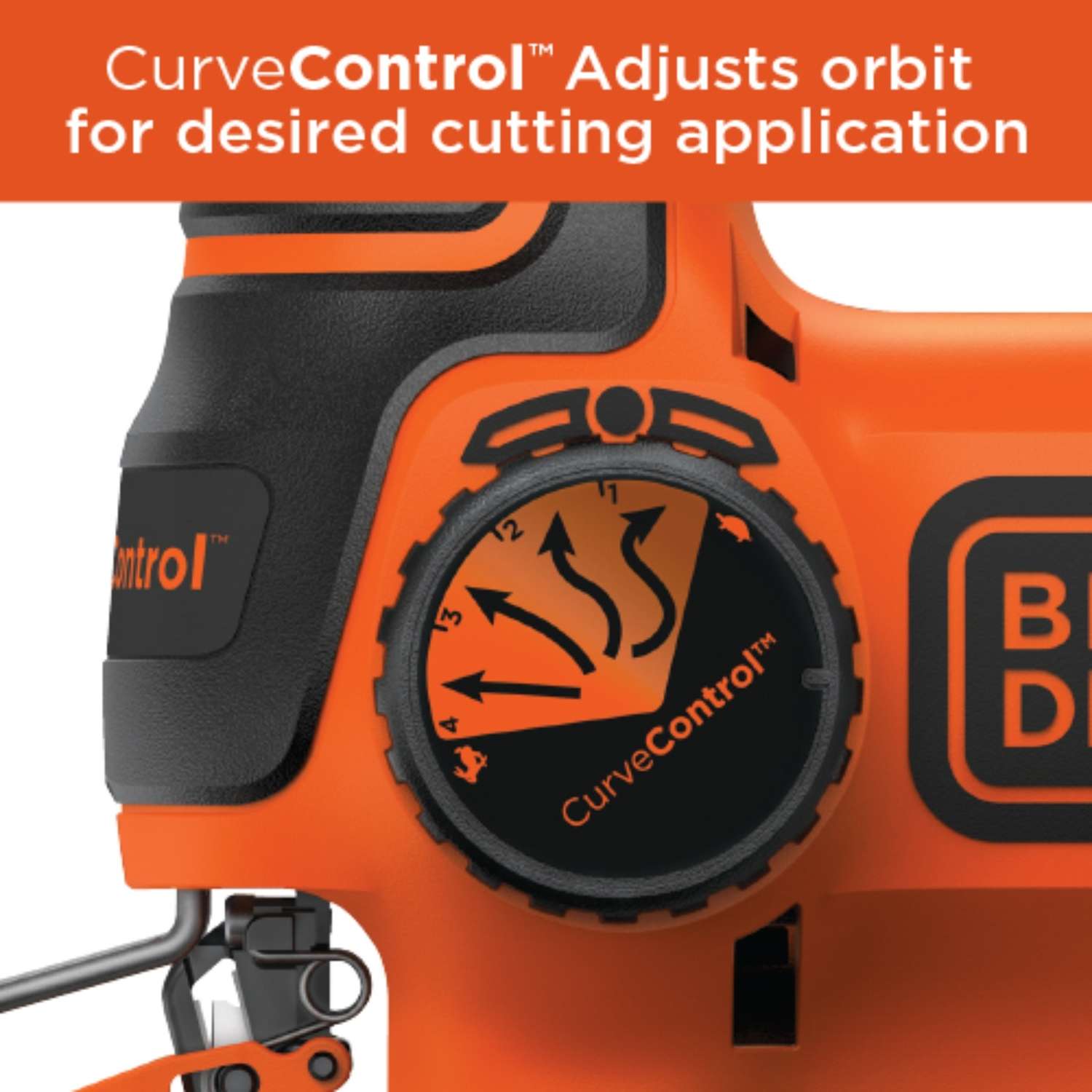 Black & Decker BDELS600C Curve Control 5 Amp Jig Saw, Shock Orange/Black