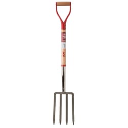 ACE 4 Tine Steel Spading Fork 30 in. Wood Handle