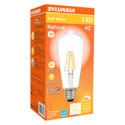 Sylvania Natural ST19 E26 (Medium) LED Bulb Soft White 40 W 1 pk
