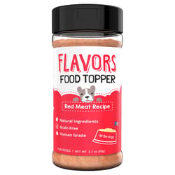 Flavor's Red Meat Recipe Powder Dog Food Topper Grain Free 3.1 oz