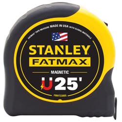 Stanley FatMax 25 ft. L X 1.25 in. W Compact Wide Blade Magnetic Tape Measure 1 pk