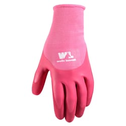 Wells Lamont Women's Indoor/Outdoor Latex Grip Gloves Pink S 1 pair