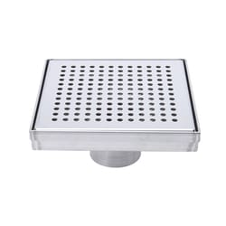 BK Products 2 in. D Nickel Square Shower Drain