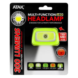 ATAK 300 lm Multicolored LED Head Lamp AAA/CR2032 Battery