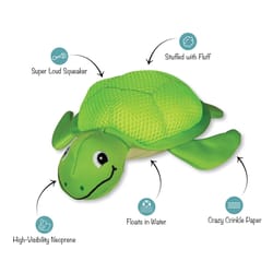 Pet Shop by Fringe Studio Green Neoprene Turtle Dog Toy 1 pk