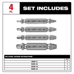 Milwaukee Steel Screw Extractor Set 4 pc