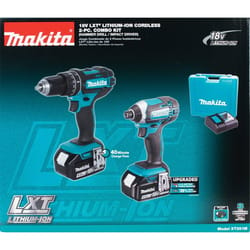 Makita LXT Cordless 2 tool Hammer Drill and Impact Driver Kit 18 volt