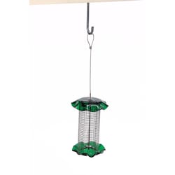 Birds Choice Wild Bird 1 qt Acrylic/Stainless Steel Tube, Mesh/Screen Bird Feeder 2 ports